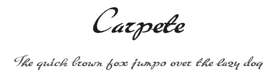 Carpete by Intellecta Design — Script Handwritten Font