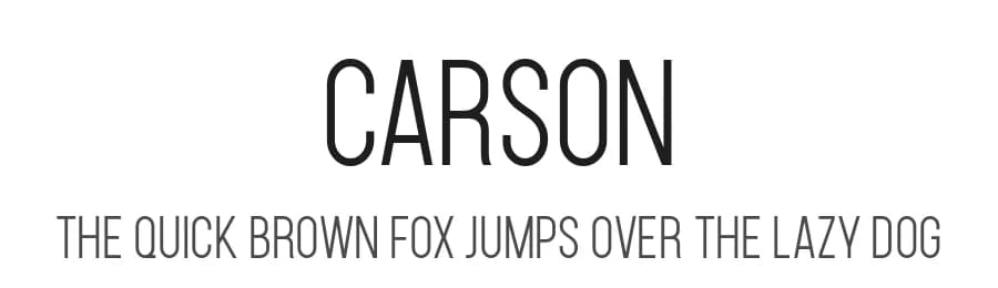 Carson by Sharkshock — Sans Serif Font