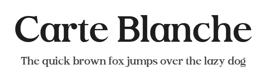 Carte Blanche by Pentagonistudio — Serif Font