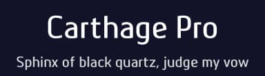 Carthage Pro by Mo Ya — Sans Serif Font — thumbnail 2
