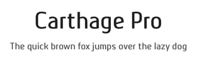 Carthage Pro by Mo Ya — Sans Serif Font — thumbnail 1