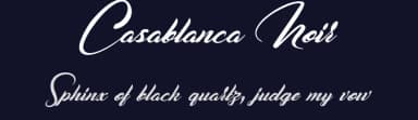 Casablanca Noir by Billy Argel Fonts ® — Script Handwritten Font — thumbnail 2