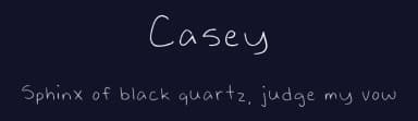 Casey by vrndvl — Script Handwritten Font — thumbnail 2