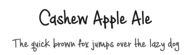 Cashew Apple Ale by Brittney Murphy Design — Script Handwritten Font — thumbnail 1