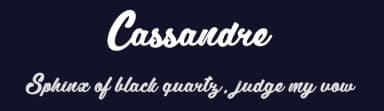 Cassandre by dcoxy - Greg Medina — Script Handwritten Font — thumbnail 2