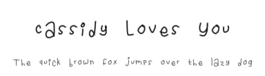 Cassidy Loves You by Cassidy Billie — Script Handwritten Font — thumbnail 1