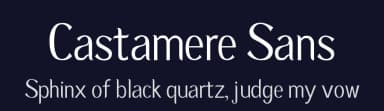 Castamere Sans by Caio Henrique do Rosario Silva — Sans Serif Font — thumbnail 2
