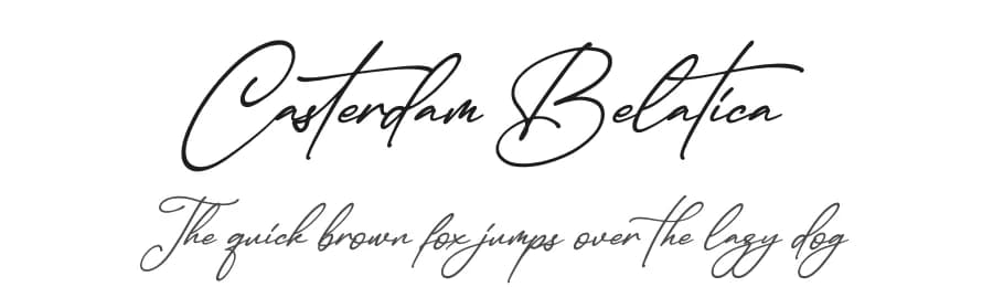 Casterdam Belatica by Perspectype Studio - Letterena.com — Script Handwritten Font