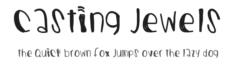 Casting Jewels by Des Gomez — Script Handwritten Font