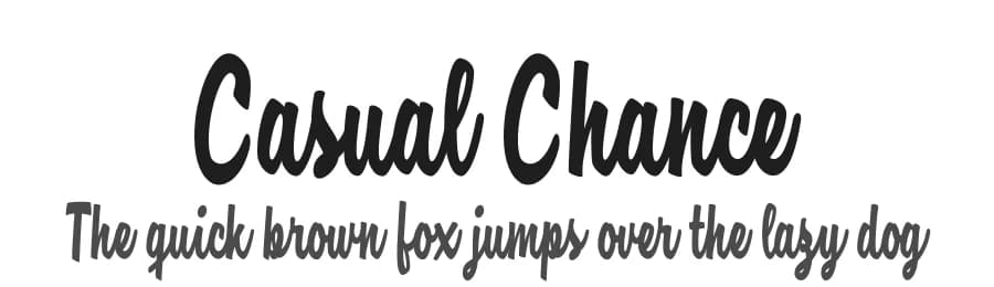 Casual Chance by Billy Argel Fonts ® — Script Handwritten Font
