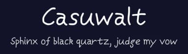 Casuwalt by Walter E Stewart — Script Handwritten Font — thumbnail 2