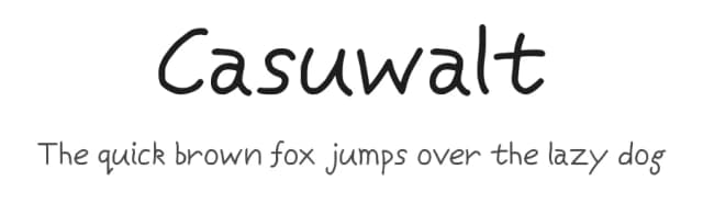 Casuwalt by Walter E Stewart — Script Handwritten Font