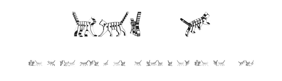 Cat 3D by Vladimir Nikolic — Dingbats Font