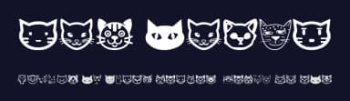 Cat Faces by Woodcutter — Dingbats Font — thumbnail 2