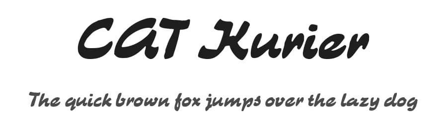 CAT Kurier by Peter Wiegel — Script Handwritten Font