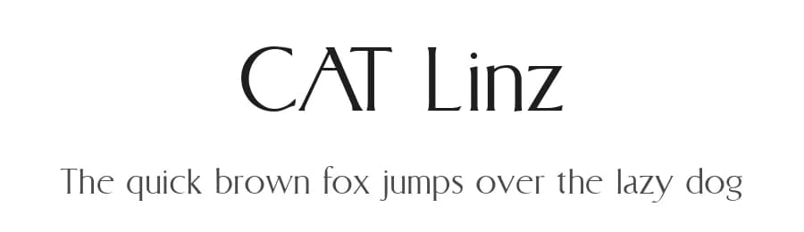 CAT Linz by Peter Wiegel — Sans Serif Font
