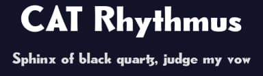 CAT Rhythmus by Peter Wiegel — Sans Serif Font — thumbnail 2
