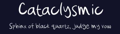 Cataclysmic by Denise Chan — Script Handwritten Font — thumbnail 2