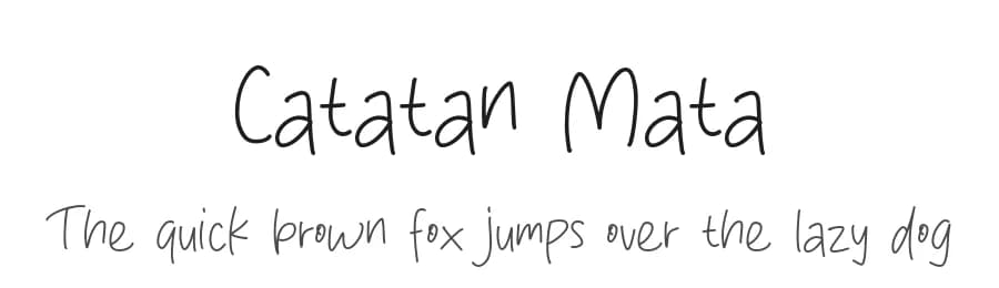 Catatan Mata by MJType — Script Handwritten Font