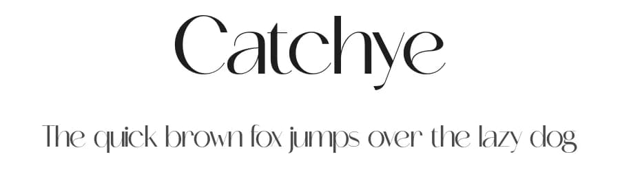 Catchye by MJType — Sans Serif Font