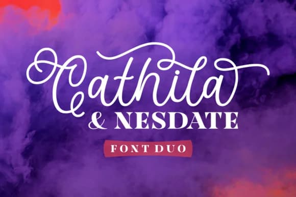 Cathila & Nesdate Font by Keithzo (7NTypes) — Script Handwritten Font
