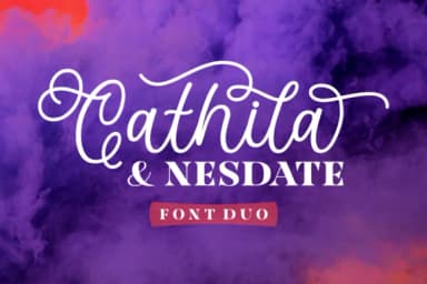 Cathila & Nesdate Font by Keithzo (7NTypes) — Script Handwritten Font — thumbnail 1