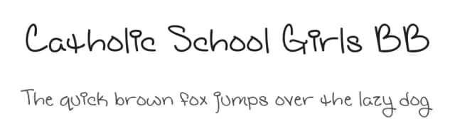 Catholic School Girls BB by Blambot — Script Handwritten Font