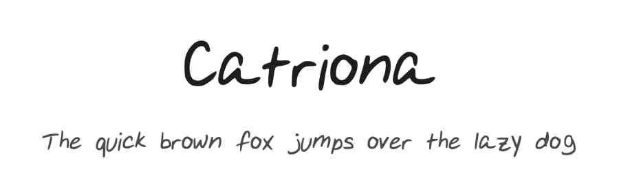 Catriona by cat — Script Handwritten Font