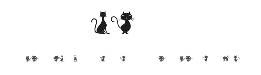 Cats by Vladimir Nikolic — Dingbats Font