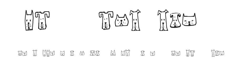 Cats and Dogs by Vladimir Nikolic — Dingbats Font