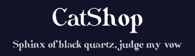 CatShop by Peter Wiegel — Serif Font — thumbnail 2