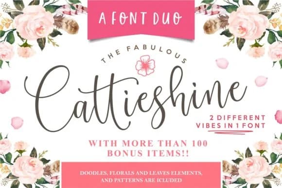 Cattieshine Font by anata.sholeha — Script Handwritten Font