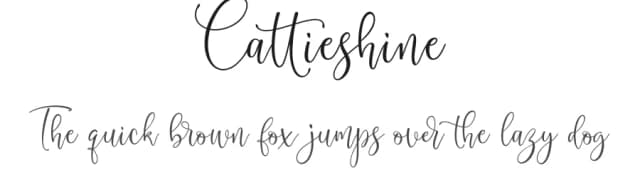 Cattieshine by Sholeha Anata — Script Handwritten Font