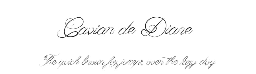Caviar de Diane by Maelle.K | Thomas Boucherie — Script Handwritten Font