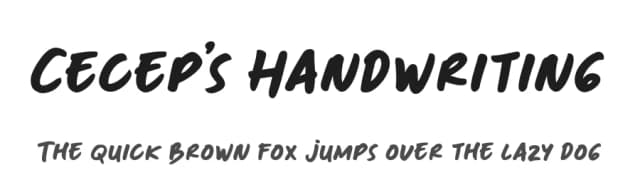 Cecep's Handwriting by Twicolabs Fontdation — Script Handwritten Font