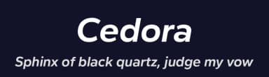 Cedora by Lafontype — Sans Serif Font — thumbnail 2