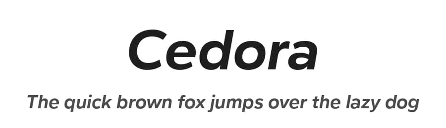Cedora by Lafontype — Sans Serif Font