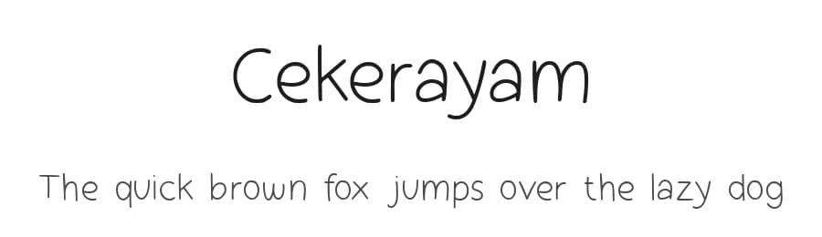 Cekerayam by Mightyfire — Script Handwritten Font