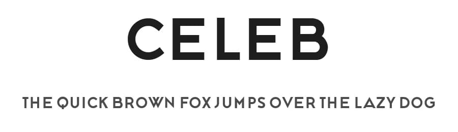 Celeb by Vladimir Nikolic — Sans Serif Font