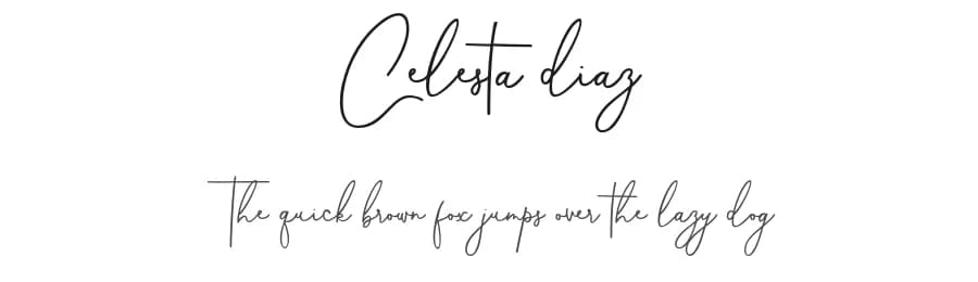 Celesta diaz by mightype — Script Handwritten Font