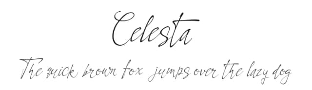 Celesta by adi widyantoro — Script Handwritten Font