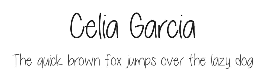 Celia Garcia by Vanessa Bays — Script Handwritten Font