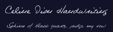 Celine Dion Handwriting by Leanne van der Wel — Script Handwritten Font — thumbnail 2