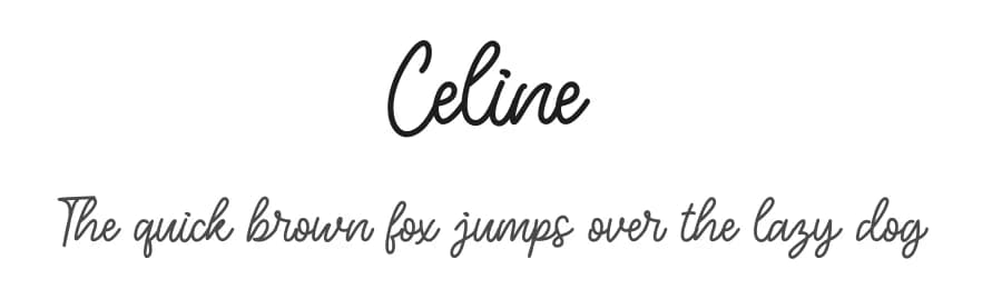 Celine by ReivNick — Script Handwritten Font