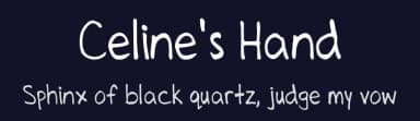 Celine's Hand by celine the queen — Script Handwritten Font — thumbnail 2