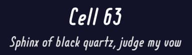 Cell 63 by Ryland Sanders — Sans Serif Font — thumbnail 2