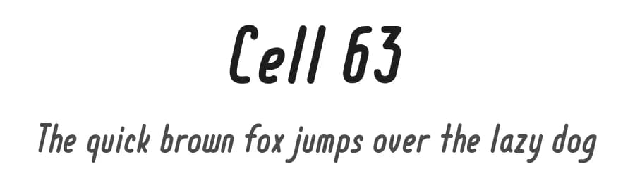 Cell 63 by Ryland Sanders — Sans Serif Font