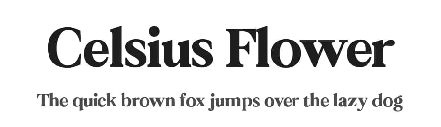 Celsius Flower by Typehill Studio — Serif Font
