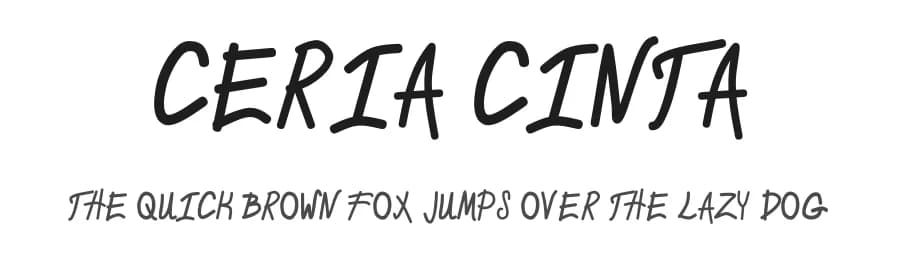 Ceria Cinta by The Docallisme - Amry Al Mursalaat — Script Handwritten Font