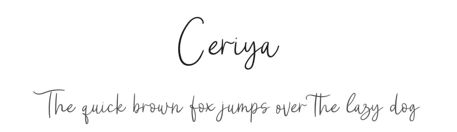 Ceriya by ReyreyBlue — Script Handwritten Font